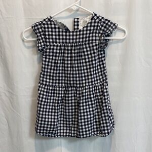 GAP Kids Blue and White Gingham Dress